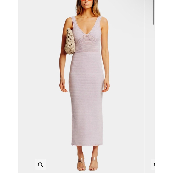 Torn by Ronny Kobo Madi Dress XS Lilac Grey $248 MSRP - Picture 1 of 10
